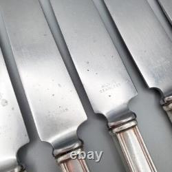 6 Alvin Maryland Sterling Handled Knives 8 ¾ Good Blades
