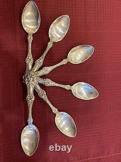 6 Old Orange Blossom by Alvin / Gorham Sterling Silver Soup Spoon 7-1/4