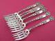6 Sterling Silver Alvin Salad Forks Bridal Rose 1903 No Mono