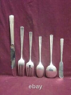 6pc Sterling Alvin CHAPEL BELLS PLACE SETTING no mono