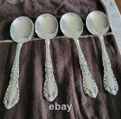 7 Piece Place Setting of Alvin Sterling Silver Prince Eugene Flatware No Mono