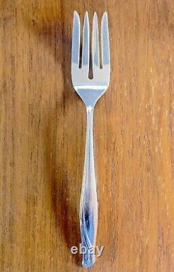 8 Alvin Sterling Silver Spring Bud 6-5/8 Salad Forks -Mid Century Modern Design