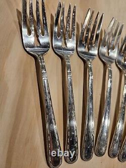 8 Pieces. MISS AMERICA 6 1/2 SALAD FORK 1931 Alvin sterling estate