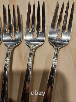 8 Pieces. MISS AMERICA 6 1/2 SALAD FORK 1931 Alvin sterling estate