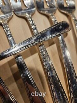 8 Pieces. MISS AMERICA 6 1/2 SALAD FORK 1931 Alvin sterling estate