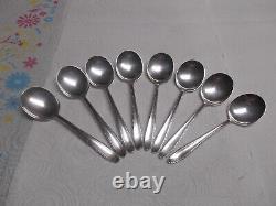 8 Southern Charm Sterling Silver 6.25 Round Soup Spoons by Alvin NO MONO