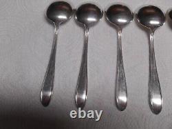 8 Southern Charm Sterling Silver 6.25 Round Soup Spoons by Alvin NO MONO