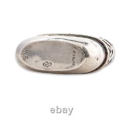ALVIN AMERICAN STERLING SILVER OVERLAY & GLASS FLASK With REMOVABLE CUP LATE 1800S