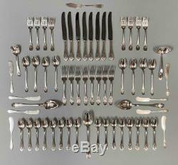 ALVIN Apollo 62pcs Sterling Silver Flatware Set Service Setting for 8 + Extras