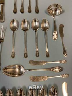 ALVIN Apollo 62pcs Sterling Silver Flatware Set Service Setting for 8 + Extras