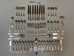 ALVIN Apollo 62pcs Sterling Silver Flatware Set Service Setting for 8 + Extras