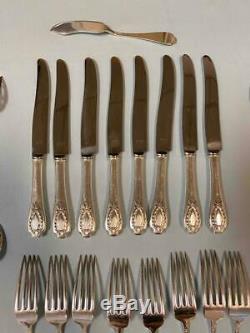 ALVIN Apollo 62pcs Sterling Silver Flatware Set Service Setting for 8 + Extras