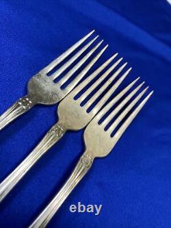 ALVIN CHATEAU ROSE STERLING SILVER DINNER fork 7 1/4 no mono 138grams-#A48
