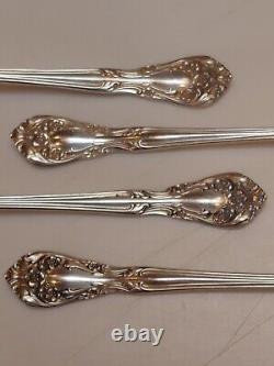 ALVIN CHATEAU ROSE Sterling Silver ICED TEA SPOON 7 1/2 Set Of 8