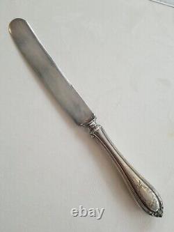 ALVIN Dinner Fork & Old French Knife with Bolster Evangeline #7 Sterling 1910