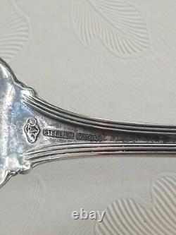 ALVIN Dinner Fork & Old French Knife with Bolster Evangeline #7 Sterling 1910