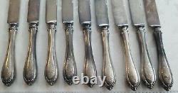 ALVIN Dinner Fork & Old French Knife with Bolster Evangeline #7 Sterling 1910