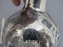 ALVIN STERLING OVERLAY DECANTER With4 CORDIALS