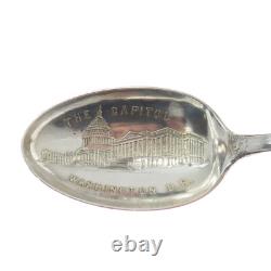 ALVIN Sterling Silver Antique Art Deco The Capitol Washington DC Coffee Spoon