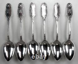 ALVIN Sterling Silver MARIE ANTOINETTE Teaspoon Dessert Spoons Set of (6)