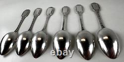 ALVIN Sterling Silver MARIE ANTOINETTE Teaspoon Dessert Spoons Set of (6)