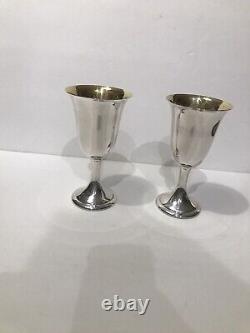 ALVIN Sterling Silver S249 6 1/2 Tall Vintage Plain Set Of Two