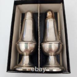 ALVIN Sterling Silver Salt & Pepper Shakers S271 Boxed Set 925 Hollowware Vtg