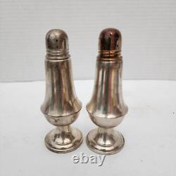ALVIN Sterling Silver Salt & Pepper Shakers S271 Boxed Set 925 Hollowware Vtg