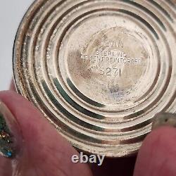 ALVIN Sterling Silver Salt & Pepper Shakers S271 Boxed Set 925 Hollowware Vtg