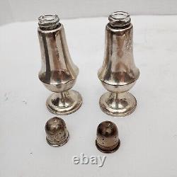 ALVIN Sterling Silver Salt & Pepper Shakers S271 Boxed Set 925 Hollowware Vtg