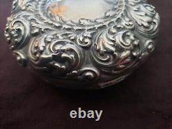 ALVIN Sterling Silver large Art Nouveau POWDER JAR all silver no monogram