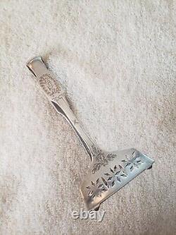 ALVIN Wreath Design sterling silver PASTRY TONGS no monogram 5