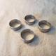 Alvin Sterling Silver Set 4 Round Napkin Rings Bead & Scroll Decoration No Mono