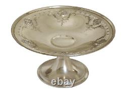 ANTIQUE ALVIN SOLID STERLING SILVER PEDESTAL COMPOTE BOWL 9 x 4.75 / 346g
