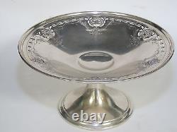 ANTIQUE ALVIN SOLID STERLING SILVER PEDESTAL COMPOTE BOWL 9 x 4.75 / 346g