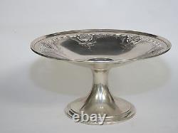 ANTIQUE ALVIN SOLID STERLING SILVER PEDESTAL COMPOTE BOWL 9 x 4.75 / 346g