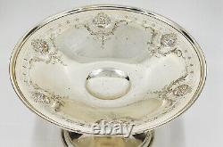 ANTIQUE ALVIN SOLID STERLING SILVER PEDESTAL COMPOTE BOWL 9 x 4.75 / 346g
