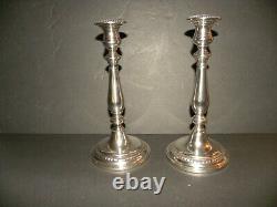 A Pair of Alvin Sterling (9 1/2) Baluster Candlesticks