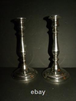 A Pair of Alvin Sterling (9 1/2) Baluster Candlesticks