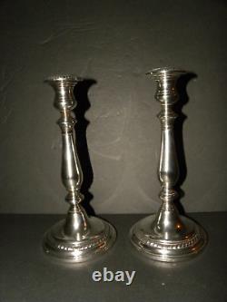 A Pair of Alvin Sterling (9 1/2) Baluster Candlesticks