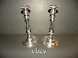 A Pair of Alvin Sterling (9 1/2) Baluster Candlesticks