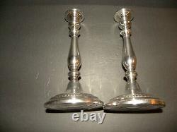 A Pair of Alvin Sterling (9 1/2) Baluster Candlesticks