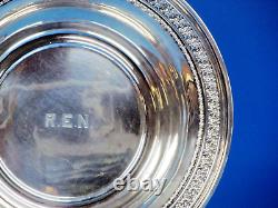 A Round Sterling Silver Bowl Manufactured By Alvin. 9 Diameter & 203. Grams