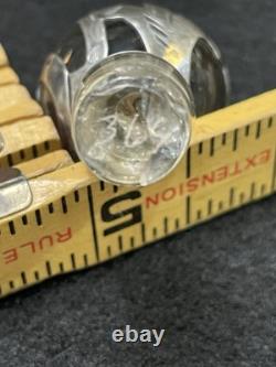 Alvin. 999 Silver Overlay Perfume Scent Bottle Art Nouveau 4 with top
