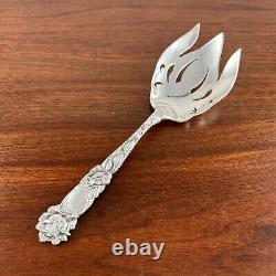 Alvin American Art Nouveau Sterling Silver Serving Fork Bridal Rose 1903 No Mono