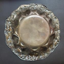 Alvin Art Nouveau Floral Poppy Repousse Bowl Sterling Silver 925 Style 2580