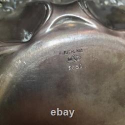Alvin Art Nouveau Floral Poppy Repousse Bowl Sterling Silver 925 Style 2580
