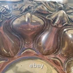 Alvin Art Nouveau Floral Poppy Repousse Bowl Sterling Silver 925 Style 2580