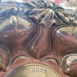 Alvin Art Nouveau Floral Poppy Repousse Bowl Sterling Silver 925 Style 2580