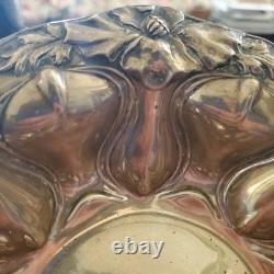 Alvin Art Nouveau Floral Poppy Repousse Bowl Sterling Silver 925 Style 2580